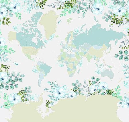 Marie-Weltkarte mit Grün