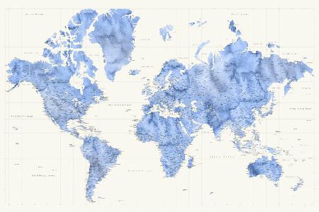 Parlan,hochdetaillierte Weltkarte