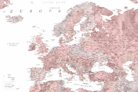 Piper detaillierte Karte von Europa