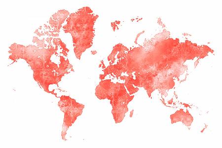 Weltkarte mit umrissenen Ländern,Coralinah