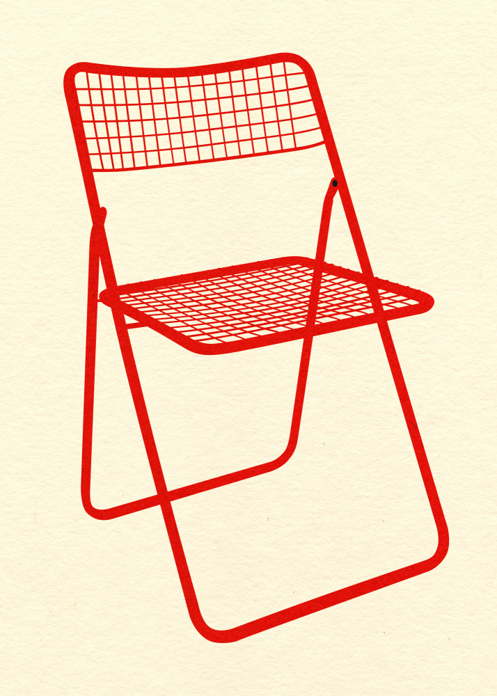 Ted Net Stuhl Rot von Rosi Feist