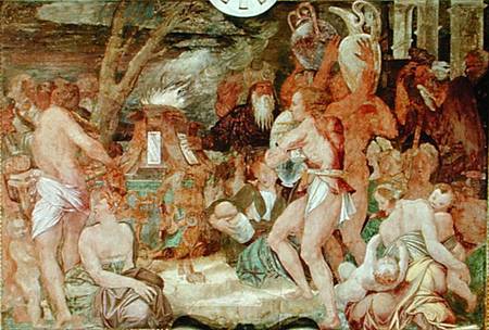 The Catanaean Twins, Anapias and Amphinamus at the Sacrificial Altar von Rosso Fiorentino