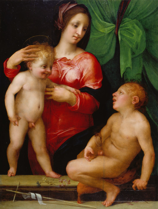 Madonna mit Kind und Johannesknaben von Rosso Fiorentino