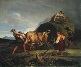 Harvesting the Hay Before the Storm 1844