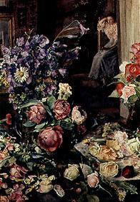 Blumenstilleben mit Louise Alt. von Rudolf von Alt