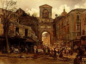 Porta Capuana in Neapel von Rudolf von Alt
