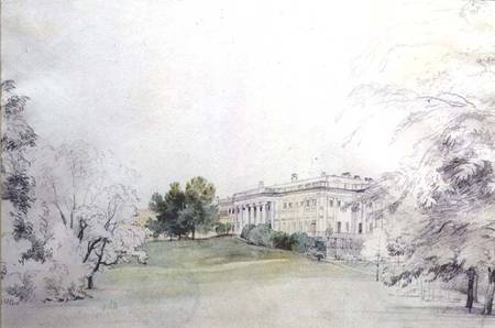 Razumovsky Palace (pencil & w/c) von Rudolf von Alt