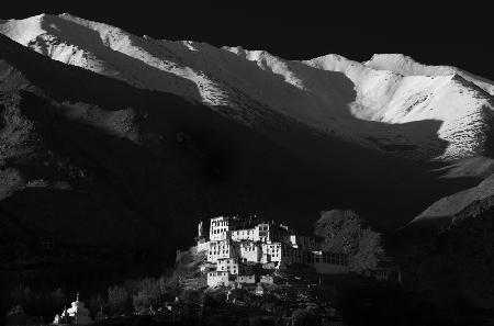 Spätnachmittagslicht im Likir-Kloster,Ladakh.