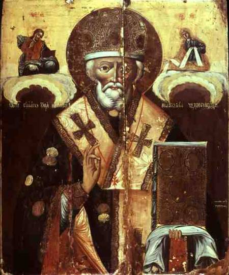 Icon of St. Nicholas the Miracle Worker von Russian