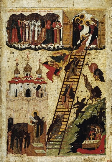 Heavenly ladder of St. John Climacus von Russian School