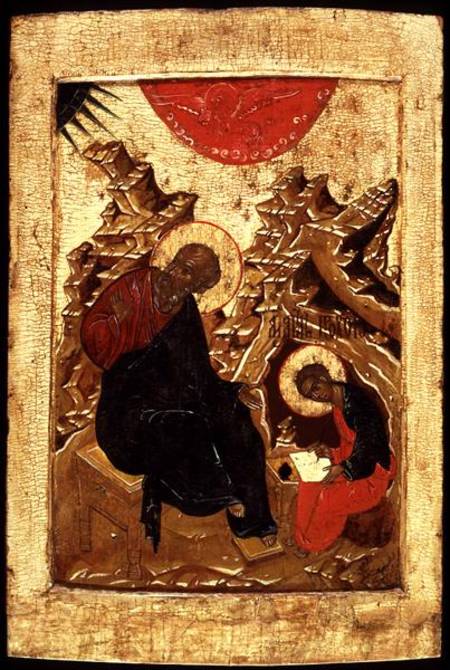 Icon of St. John the Evangelist and his Disciple Prokhor von Russian School