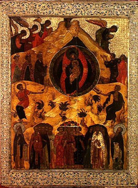 Icon of the Nativity, Moscow School von Russian School