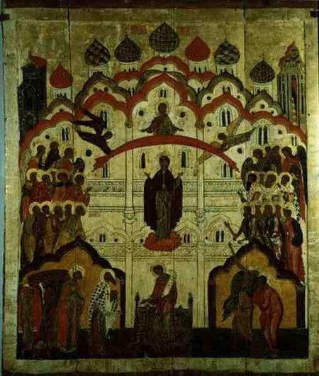 The Intercession, from the Church of the Intercession at Karelia von Russian School