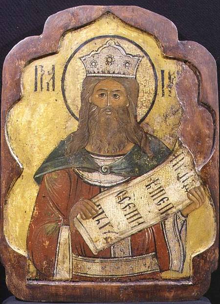 King David, icon, Ukrainian von Russian School