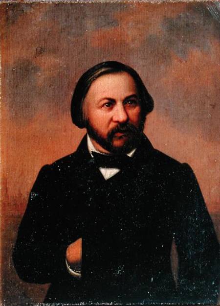 Portrait of Mikhail Ivanovich Glinka (1804-57) von Russian School