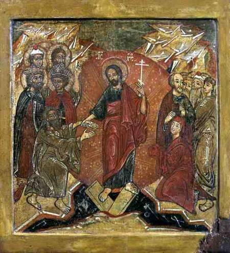 The Resurrection and The Descent into Hell (Anastasis) von Russian School