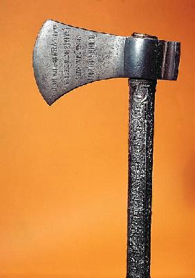 Axe with which Peter the Great (1672-1725) laid the first stone during the foundation of St. Petersb