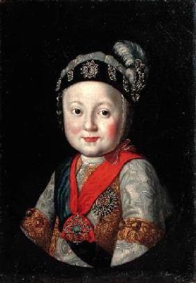 Portrait of Grand Duke Pavel Petrovich as a Child 2nd half o