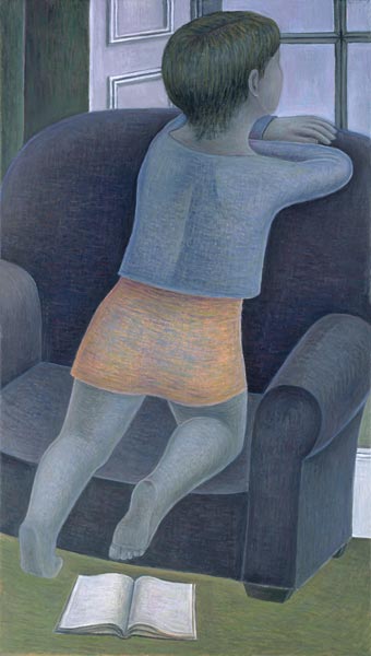 Girl on Chair, 2002 (oil on canvas)  von Ruth  Addinall