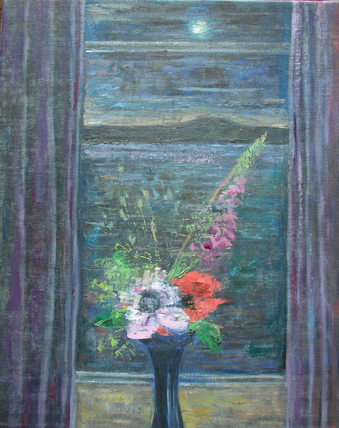 Summer Night (Bouquet in Window) von Ruth  Addinall