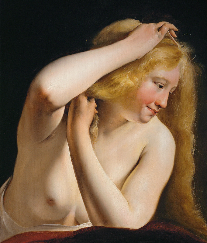 Young Woman Combing Her Hair von Salomon de Bray