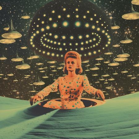 Space Queen Collage-Kunst