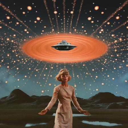 UFO-Collage-Kunst