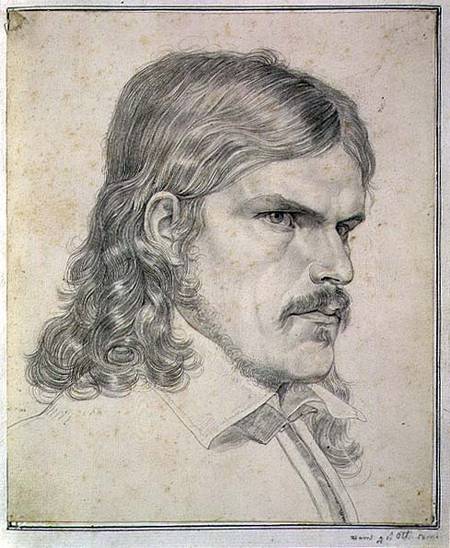 Portrait of Friedrich Ruckert (1788-1866) 1816 (paper on pencil) von Samuel Amsler