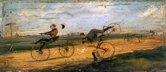 A Race between Lallement Velocipedes von Samuel Henry Gordon Alken
