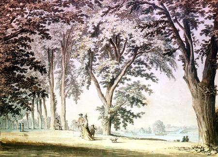 Trees by the Thames opposite Hammersmith von Samuel Hieronymous Grimm