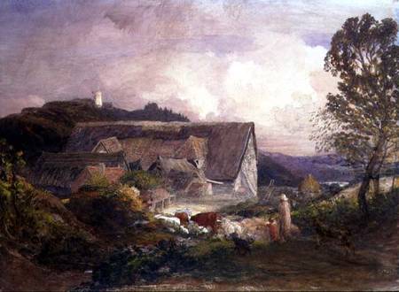 A Farmyard at Princes Risborough von Samuel Palmer