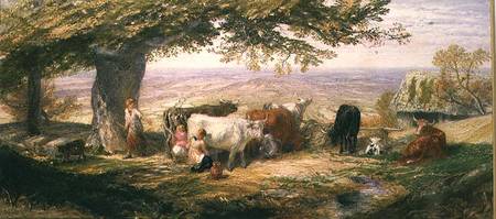 Milking in the Fields von Samuel Palmer