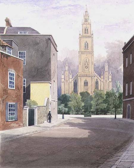 St. Paul's Church, Portland Square, from Surrey Street von Samuel R.W.S. Jackson