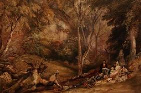 A Sketching Party in Leigh Woods c. 1830