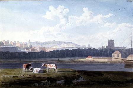 View Across the Floating Harbour, with St. George's, Brandon Hill, the Cathedral von Samuel R.W.S. Jackson
