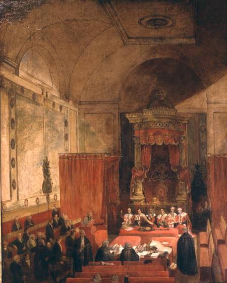 The Passing of the Reform Bill in 1832 von Samuel William I Reynolds