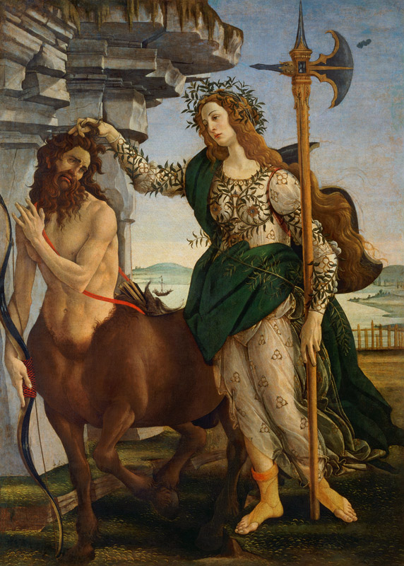 Athene und Centaur von Sandro Botticelli