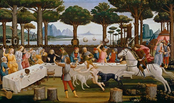 Das Gastmahl des Nastagio degli Onesti von Sandro Botticelli