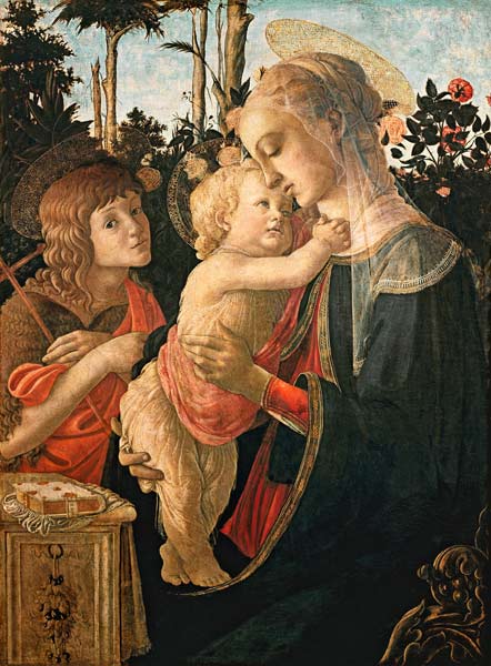 Madonna mit Kind und dem Johannesknaben von Sandro Botticelli