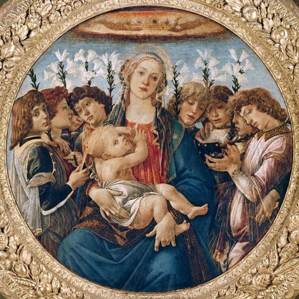 Maria mit dem Kind und singenden Engeln von Sandro Botticelli