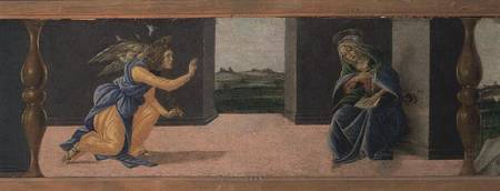 The Annunciation, predella panel from the Altarpiece of St Mark von Sandro Botticelli