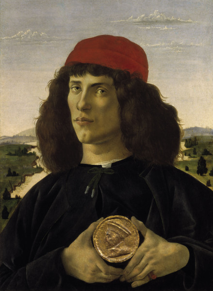Botticelli / Portr.of a Stranger / 1488 von Sandro Botticelli