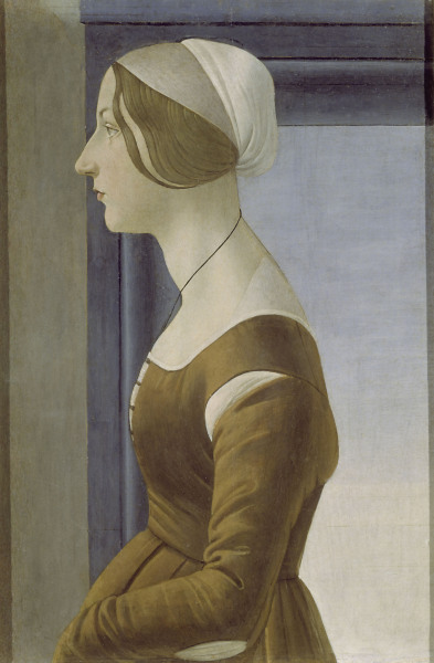 Botticelli / Portr.of Young Woman / 1475 von Sandro Botticelli