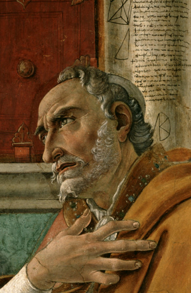 Botticelli, Hl. Augustinus, Ausschnitt von Sandro Botticelli