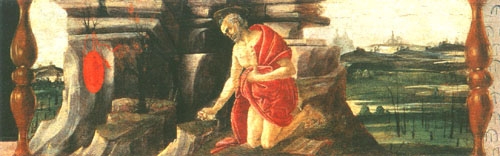 Der büßende Hieronymus (Predella des San Marco-Altars) von Sandro Botticelli