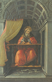 Der Hl. Augustinus im Gehäuse. von Sandro Botticelli