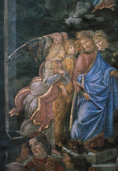 The Purification of the Leper and the Temptation of Christ, from the Sistine Chapel: detail of Chris von Sandro Botticelli