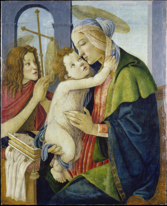 Madonna mit Kind und Johannesknaben von Sandro Botticelli