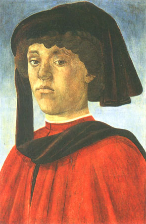 Porträt eines jungen Mannes von Sandro Botticelli