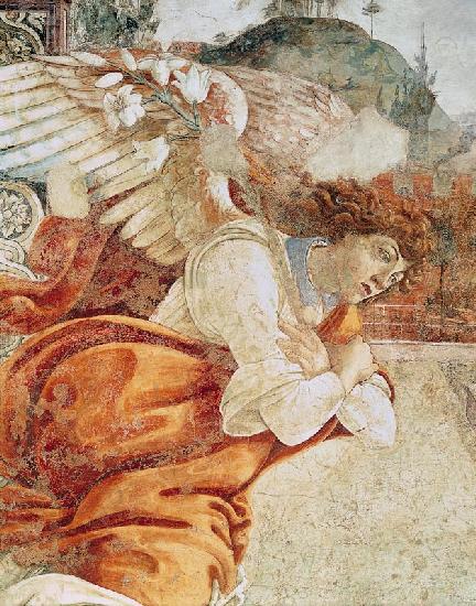 The Annunciation, detail of the Archangel Gabriel, from San Martino della Scala 1481